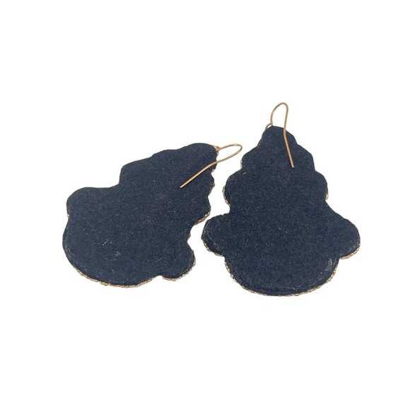 Bohemian Beaded Teardrop Earrings With Multicolored Stones & Gold Accents - Picture 4 of 6